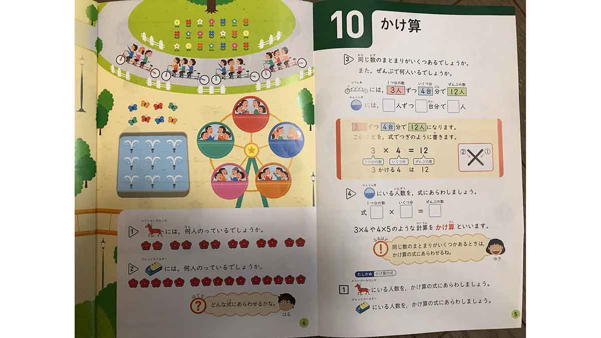 すんの教科書4と5ページ