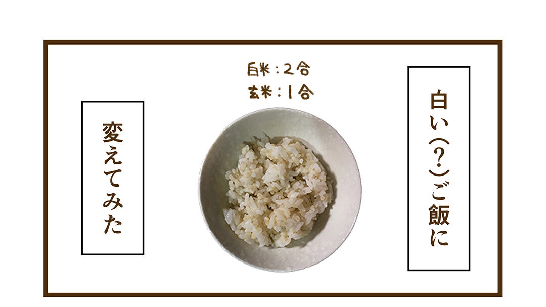 白米に玄米を混ぜたご飯