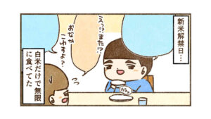 新米だけで無限に食べた